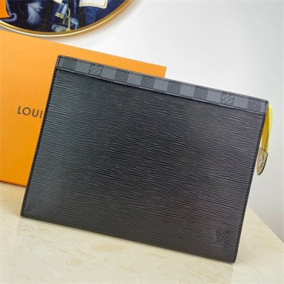 [루이비통]Louis Vuitton 2021 Men's Leather Pouch,27cm,M67899LOUB2368 - 루이비통 2021 남성용 레더 파우치,27cm,블랙