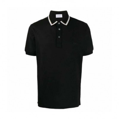 Ferragamo   Mens Basic Logo Cotton Short Sleeved Tshirts Black - 페라가모 2021 남성 베이직 로고 코튼 반팔티 Fer0325x Size(m - 2xl) 블랙