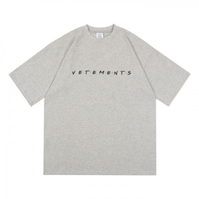 Vetements  Mm/Wm Printing Logo Cotton Short Sleeved Oversize Tshirts Gray - 베트멍 2021 남/녀 프린팅 로고 코튼 오버사이즈 반팔티 Vet0149x Size(xs - l) 그레이
