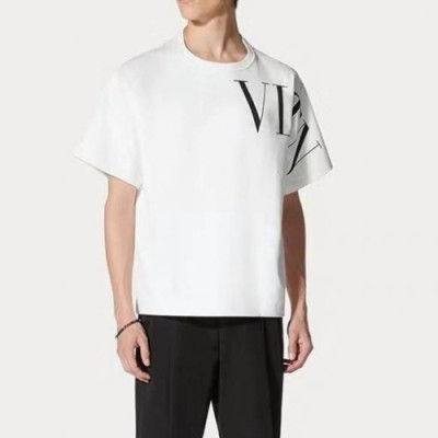 Valentino  Mens Logo Crew-neck Short Sleeved Tshirts White - 발렌티노 2021 남성 로고 크루넥 반팔티 Val04758x Size(m - 2xl) 화이트