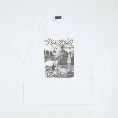[매장판]Balenciaga  Mm/Wm Logo Cotton Short Sleeved Tshirts White - 발렌시아가 2021 남/녀 로고 코튼 반팔티 Bal01066x Size(xs - l) 화이트