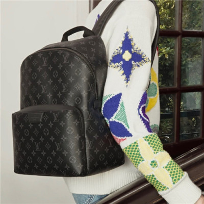 [루이비통]Louis Vuitton 2021 Men's Leather Backpack,37cm,M43186,LOUB2380 - 루이비통 2021 남성용 레더 백팩,37cm,블랙
