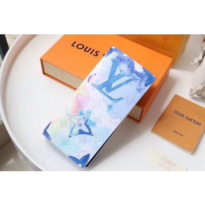 Louis Vuitton 2022 Mens Leather Wallet,19cm,M80457,LOUWT0495 - 루이비통 2022 남성용 레더 장지갑,19cm,블루