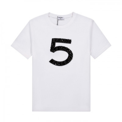 Chanel  Mm/Wm 'CC' Logo Cotton Short Sleeved Tshirts White - 샤넬 2021 남/녀 'CC'로고 코튼 반팔티 Cnl0699x Size(s - 3xl) 화이트
