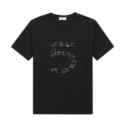 Chanel  Mm/Wm'CC' Logo Cotton Short Sleeved Tshirts Black - 샤넬 2021 남/녀 'CC'로고 코튼 반팔티 Cnl0699x Size(s - 3xl) 블랙