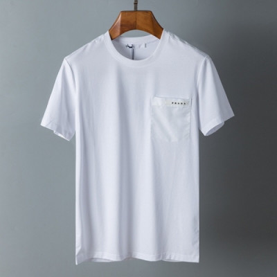 Prada  Mens Basic Logo Short Sleeved Tshirts White - 프라다 2021 남성 베이직 로고 폴로 반팔티 Pra02277x Size(m - 3xl) 화이트