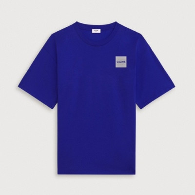 Celine  Mm/Wm Hedi Slimane Logo Cotton Short Sleeved Tshirts Blue - 셀린느 2021 남/녀 로고 코튼 반팔티 Cel0122x Size(s - xl) 블루