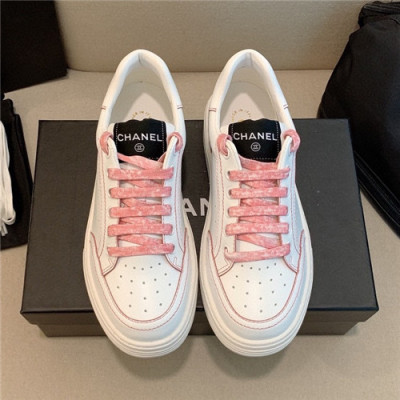Chanel 2021 Women's Leather Sneakers,CHAS0635 - 샤넬 2021 여성용 레더 스니커즈,Size(225-250),화이트
