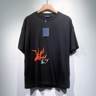 Louis vuitton  Mm/Wm Logo Short Sleeved Tshirts Black - 루이비통 2021 남/녀 로고 반팔티 Lou02931x Size(s - 2xl) 블랙