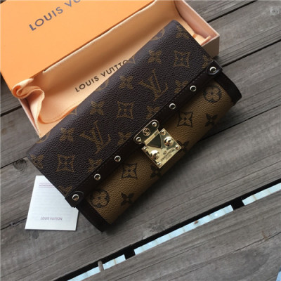 Louis Vuitton 2021 Women's Leather Wallet,21cm,N60535,LOUWT0519 - 루이비통 2021 여성용 레더 장지갑,21cm,브라운