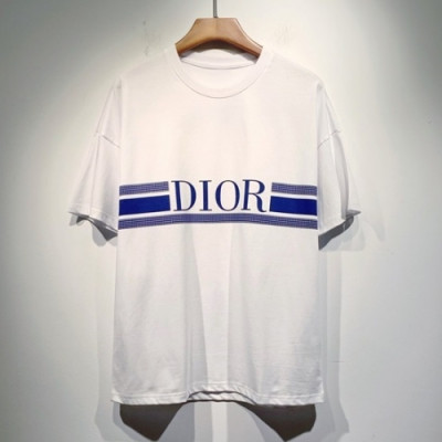 Dior  Mm/Wm Casual Crew-neck Short Sleeved Tshirts White - 디올 2021 남/녀 캐쥬얼 크루넥 반팔티 Dio01257x Size(s - 2xl) 화이트