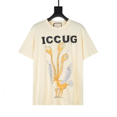 Gucci  Mm/Wm Logo Short Sleeved Tshirts Ivory - 구찌 2021 남/녀 로고 반팔티 Guc03763x Size(xs - l) 아이보리