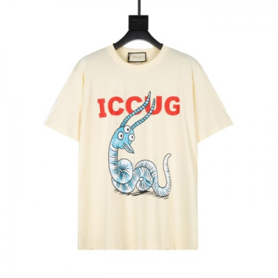 Gucci  Mm/Wm Logo Short Sleeved Tshirts Ivory - 구찌 2021 남/녀 로고 반팔티 Guc03768x Size(xs - l) 아이보리