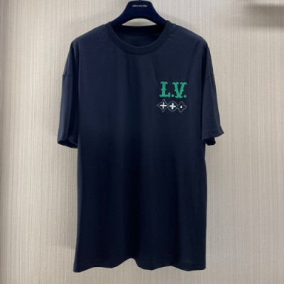 Louis vuitton  Mm/Wm Logo Short Sleeved Tshirts Black - 루이비통 2021 남/녀 로고 반팔티 Lou02944x Size(s - 2xl) 블랙