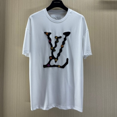 Louis vuitton  Mm/Wm Logo Short Sleeved Tshirts White - 루이비통 2021 남/녀 로고 반팔티 Lou02946x Size(s - 2xl) 화이트