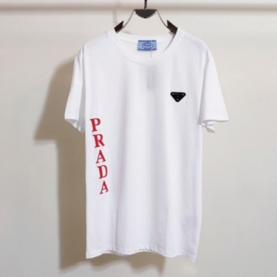 Prada  Mens Basic Logo Short Sleeved Tshirts White - 프라다 2021 남성 베이직 로고 폴로 반팔티 Pra02287x Size(s - 2xl) 화이트