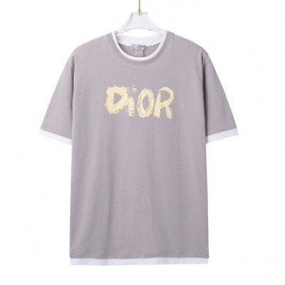 Dior  Mm/Wm Casual Crew-neck Short Sleeved Tshirts Gray - 디올 2021 남/녀 캐쥬얼 크루넥 반팔티 Dio01263x Size(xs - l) 그레이