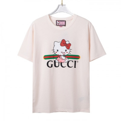 Gucci  Mm/Wm Logo Short Sleeved Tshirts Ivory - 구찌 2021 남/녀 로고 반팔티 Guc03780x Size(xs - l) 아이보리