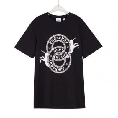 Burberry  Mens Logo Cotton Short Sleeved Tshirts Black - 버버리 2021 남성 로고 코튼 반팔티 Bur03886x Size(xs - l) 블랙