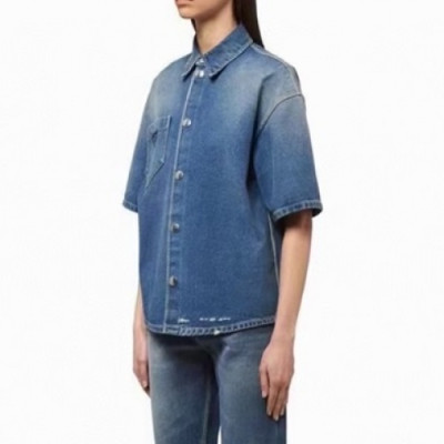 Prada  Womens Basic Logo Short Sleeved Tshirts Blue - 프라다 2021 여성 베이직 로고 폴로 반팔티 Pra02292x Size(s - l) 블루