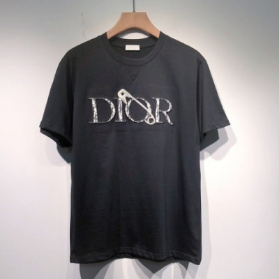 Dior  Mm/Wm Casual Crew-neck Short Sleeved Tshirts Black - 디올 2021 남/녀 캐쥬얼 크루넥 반팔티 Dio01265x Size(s - 2xl) 블랙