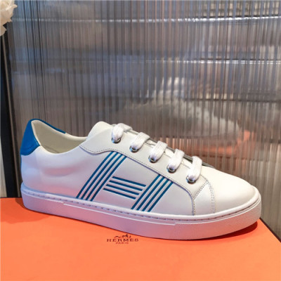 Hermes 2021 Men's Leather Sneakers,HERS0467 - 에르메스 2021 남성용 레더 스니커즈,Size(240-270),화이트