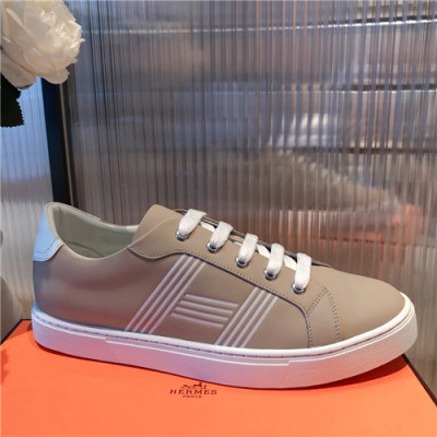 Hermes 2021 Men's Leather Sneakers,HERS0470 - 에르메스 2021 남성용 레더 스니커즈,Size(240-270),베이지