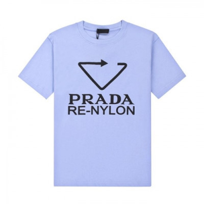 Prada  Mens Basic Logo Short Sleeved Tshirts Blue - 프라다 2021 남성 베이직 로고 폴로 반팔티 Pra02297x Size(s - 2xl) 블루