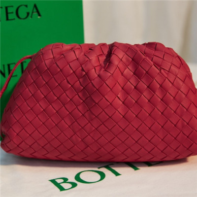 [보테가베네타]Bottega Veneta 2021 Women's Leather Pouch,22cm,BVB0624 - 보테가베네타 2021 여성용 레더 파우치,22cm,레드