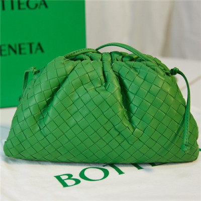 [보테가베네타]Bottega Veneta 2021 Women's Leather Pouch,22cm,BVB0625 - 보테가베네타 2021 여성용 레더 파우치,22cm,그린