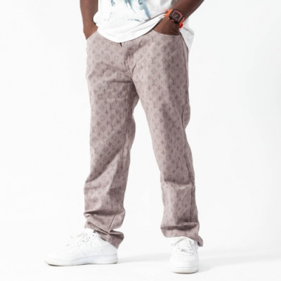 Louis vuitton  Mens Monogram Casual Pants Beige - 루이비통 2021 남성 모노그램 캐쥬얼 팬츠 Lou02965x Size(29 - 38) 베이지