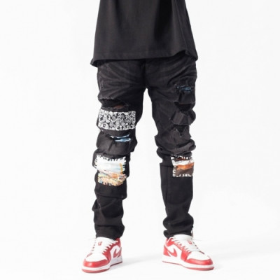 [트렌디]Amiri  Mens Trendy Denim Pants Black - 아미리 2021 남성 트렌디 데님 팬츠 Ami0221x Size(29 - 38) 블랙