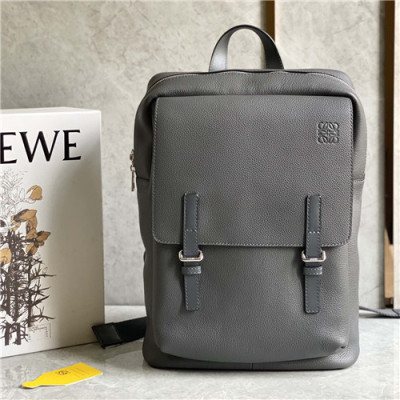 [로에베]Loewe 2021 Men's Leather Backpack,39cm,LOEB0536 - 로에베 2021 남성용 레더 백팩,39cm,닥크그레이