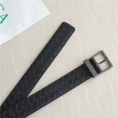 Bottega Veneta 2021 Men's Leather Belt,3.5cm,BOTBT0047 - 보테가베네타 2021 남성용 레더 벨트,3.5cm,블랙
