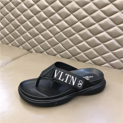 Valentino 2021 Men's Leather Slipper,VTS0371 - 발렌티노 2021 남성용 레더 슬리퍼,Size(240-2707),블랙