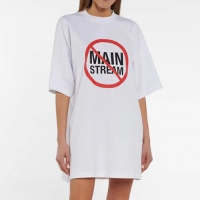 Vetements  Mm/Wm Printing Logo Cotton Short Sleeved Oversize Tshirts White - 베트멍 2021 남/녀 프린팅 로고 코튼 오버사이즈 반팔티 Vet0152x Size(s - xl) 화이트