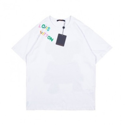 [추천템]Louis vuitton  Mm/Wm Logo Short Sleeved Tshirts White - 루이비통 2021 남/녀 로고 반팔티 Lou02980x Size(xs - l) 화이트