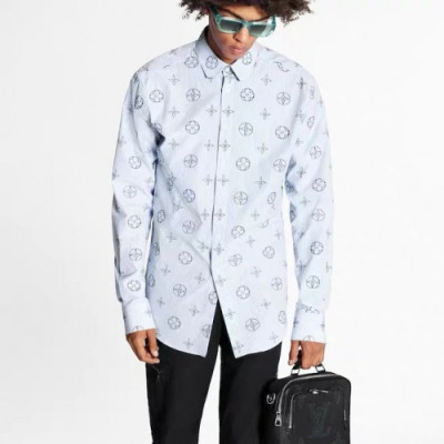 Louis vuitton 2021 Mens Trendy shirts Blue - 루이비통 2021 남성 트렌디 셔츠 Lou02982x Size(xs - l) 블루