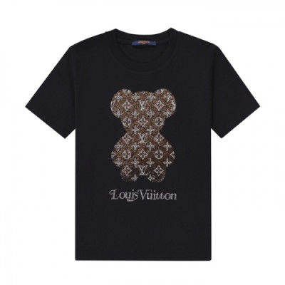 Louis vuitton  Mm/Wm Logo Short Sleeved Tshirts Black - 루이비통 2021 남/녀 로고 반팔티 Lou02985x Size(xs - l) 블랙
