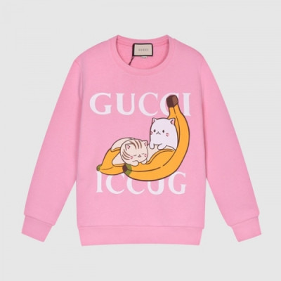 Gucci 2021 Womens  Logo Crew-neck Cotton Tshirts Pink - 구찌 2021 여성 로고 코튼 크루넥 코튼 긴팔티 Guc03798x Size(s - l) 핑크