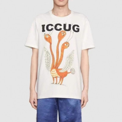 Gucci  Mm/Wm Logo Short Sleeved Tshirts Ivory - 구찌 2021 남/녀 로고 반팔티 Guc03801x Size(xs - l) 아이보리