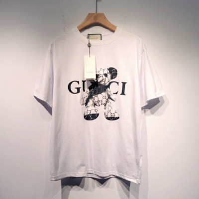 Gucci  Mm/Wm Logo Short Sleeved Tshirts White - 구찌 2021 남/녀 로고 반팔티 Guc03802x Size(s - 2xl) 화이트