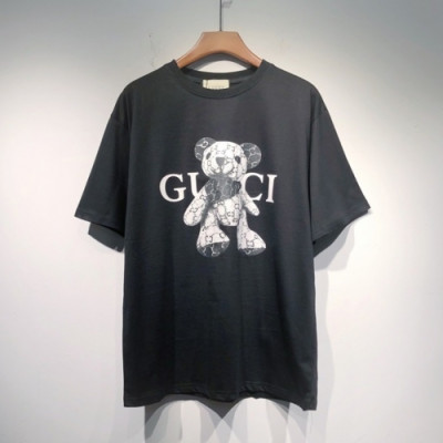 Gucci  Mm/Wm Logo Short Sleeved Tshirts Black - 구찌 2021 남/녀 로고 반팔티 Guc03803x Size(s - 2xl) 블랙