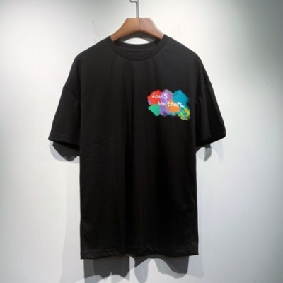 Louis vuitton  Mm/Wm Logo Short Sleeved Tshirts Black - 루이비통 2021 남/녀 로고 반팔티 Lou02997x Size(s - 2xl) 블랙