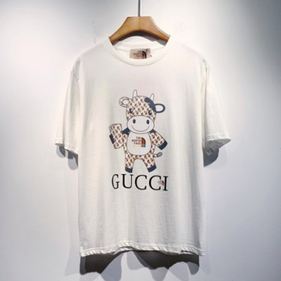 Gucci  Mm/Wm Logo Short Sleeved Tshirts White - 구찌 2021 남/녀 로고 반팔티 Guc03804x Size(s - 2xl) 화이트