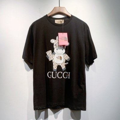 Gucci  Mm/Wm Logo Short Sleeved Tshirts Black - 구찌 2021 남/녀 로고 반팔티 Guc03805x Size(s - 2xl) 블랙