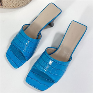 By Far 2021 Women's Leather High Heel Slipper,BYFS0031 - 바이파 2021 여성용 레더 하이힐 슬리퍼,Size(225-250),블루