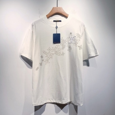 Louis vuitton  Mm/Wm Logo Short Sleeved Tshirts White - 루이비통 2021 남/녀 로고 반팔티 Lou03312x Size(s - 2xl) 화이트