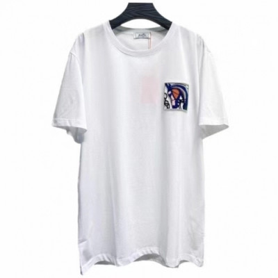 [유니크]Hermes  Mens Crew-neck Short Sleeved Tshirts White - 에르메스 2021 남성 크루넥 반팔티 Her0659x Size(m - 2xl) 화이트