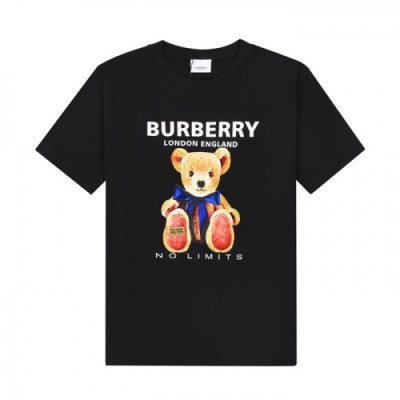 Burberry  Mm/Wm Logo Cotton Short Sleeved Tshirts Black - 버버리 2021 남/녀 로고 코튼 반팔티 Bur04001x Size(xs - l) 블랙